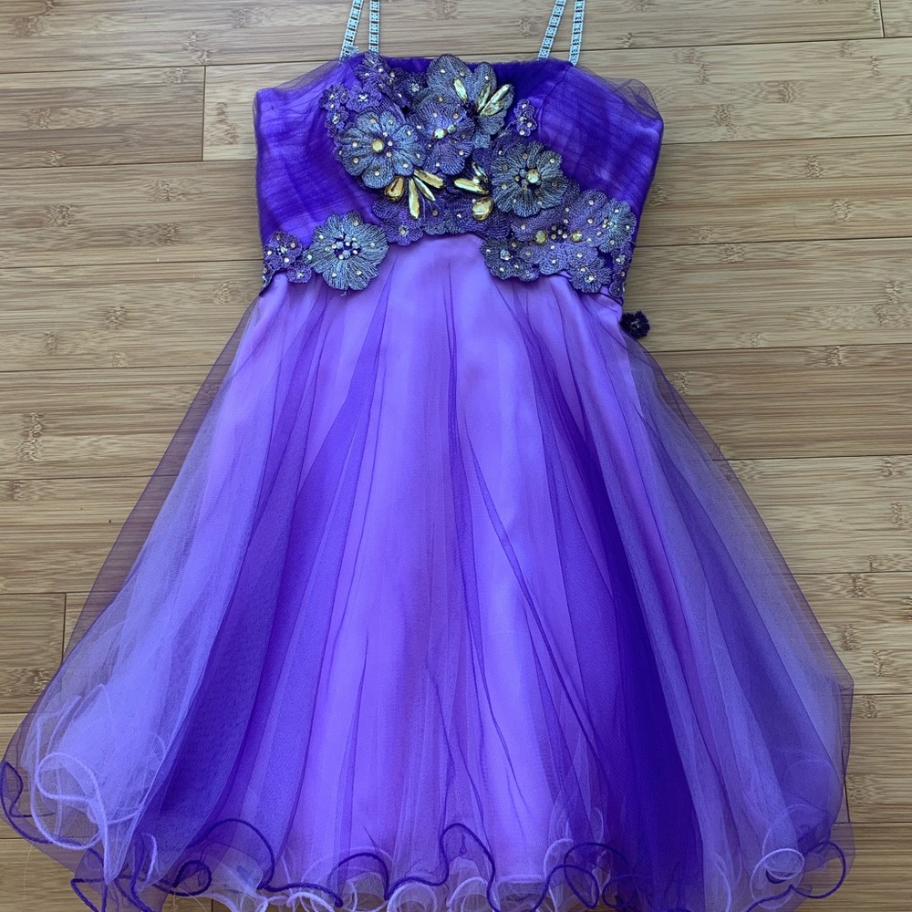 purple flower dress
